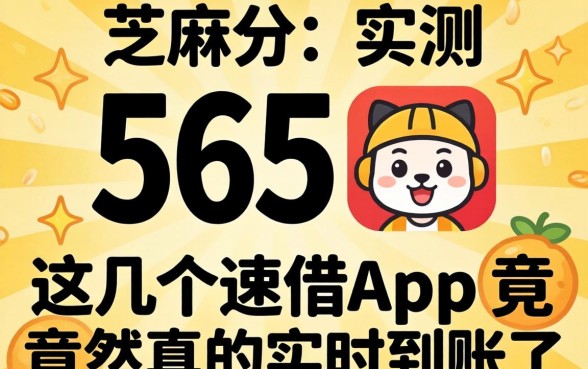 我芝麻分565实测，这几个速借app竟然真的实时到账了