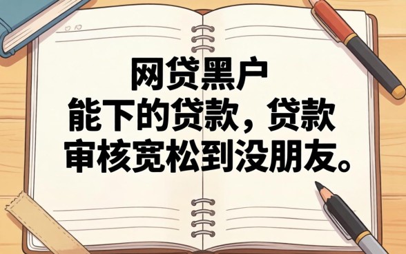 整理了几个网贷黑户能下的贷款，审核宽松到没朋友