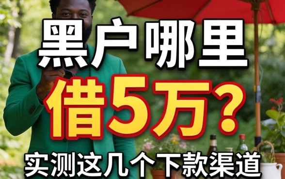 黑户哪里能借到5万？实测这几个下款渠道分享
