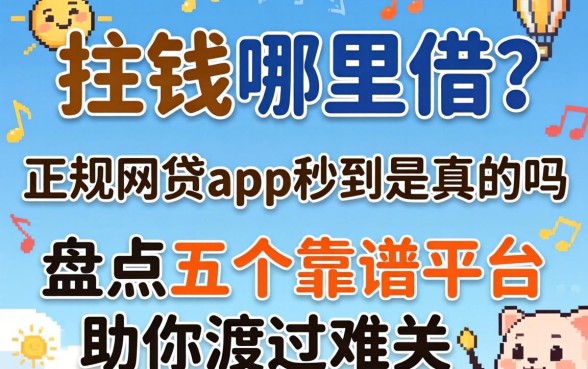 急需用钱哪里借？正规网贷app秒到是真的吗？盘点五个靠谱平台助你渡过难关
