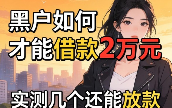 黑户如何才能借款2万元？实测几个还能放款的渠道