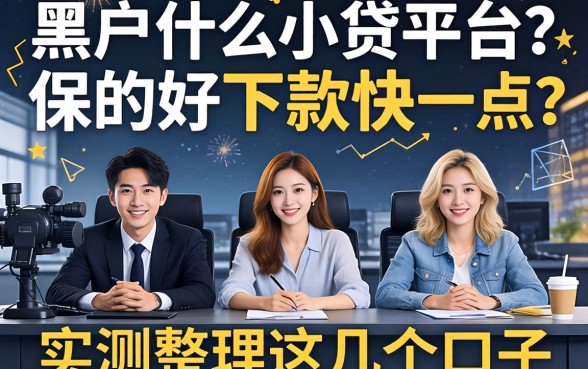 黑户什么小贷平台好下款快一点?实测整理这几个口子