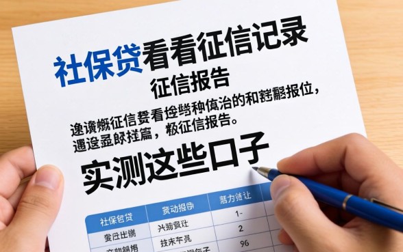 揭秘社保贷看不看征信记录和征信报告，实测这些口子