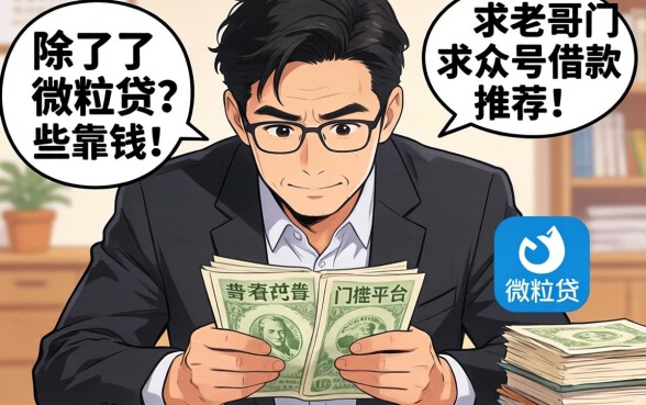 急需用钱周转，除了微粒贷还有哪些靠谱的公众号借款平台？求老哥们推荐几个门槛低的！