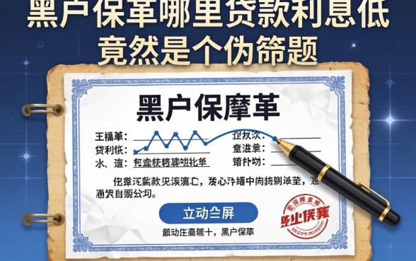 我试了十几个平台,发现黑户保单哪里贷款利息低竟然是个伪命题