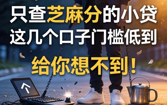 揭秘只查芝麻分的小贷,这几个口子门槛低到你想不到