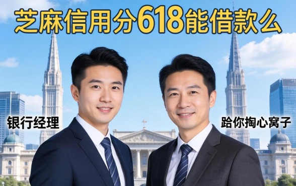芝麻信用分618能借款么？银行经理跟你掏心窝子