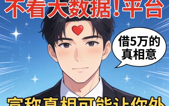 我试了那些宣称不看大数据的平台，借5万的真相可能让你意外