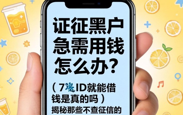 征信黑户急需用钱怎么办？手机ID就能借钱是真的吗？揭秘那些不查征信的救命平台