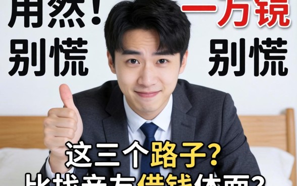 着急用一万块?别慌,这三个路子比找亲友借钱体面