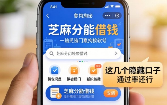 揭秘只用芝麻分能借钱的软件,这几个隐藏口子通过率还行