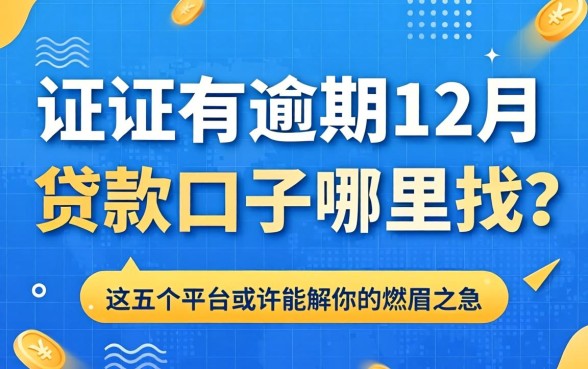 征信有逾期12月贷款口子哪里找？这五个平台或许能解你的燃眉之急
