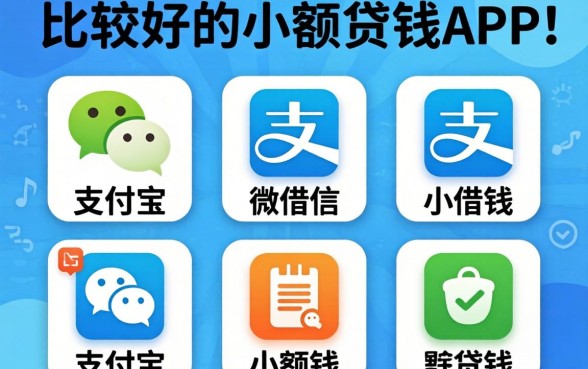 微信支付宝可以借钱的，归纳五个比较好的小额贷款app