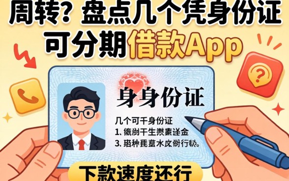 急需周转？盘点几个凭身份证可分期借款app，下款速度还行