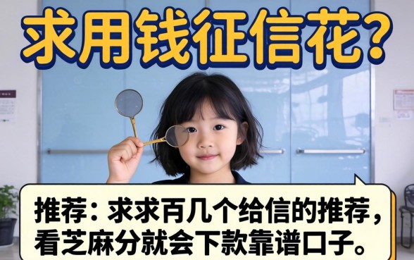 急用钱征信花?求推荐几个看芝麻分就能下款的靠谱口子!