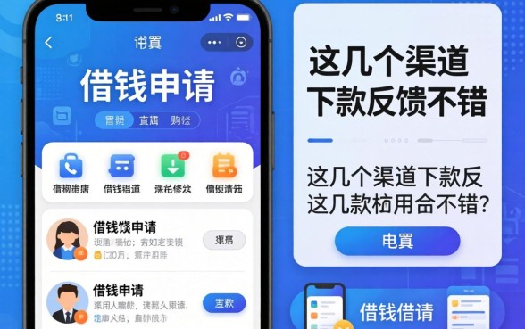 盘点当下借钱申请软件有哪些，这几个渠道下款反馈不错