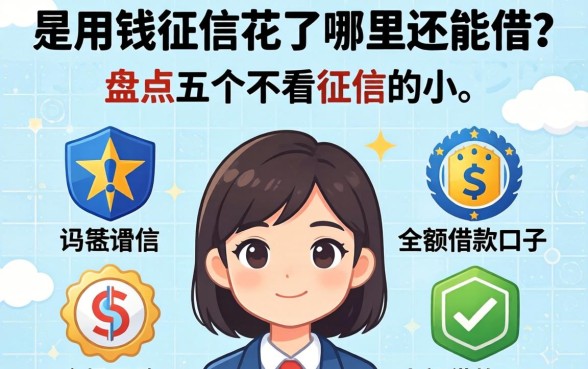 急用钱征信花了哪里还能借？盘点五个不看征信的小额借款口子