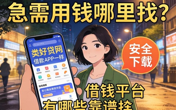 深夜急需用钱哪里找？类似好贷网借款app下载一样安全的借钱平台有哪些靠谱选择？