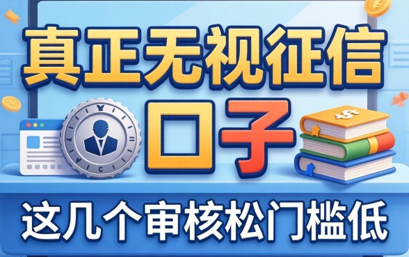揭秘真正无视征信的口子,这几个审核松门槛低