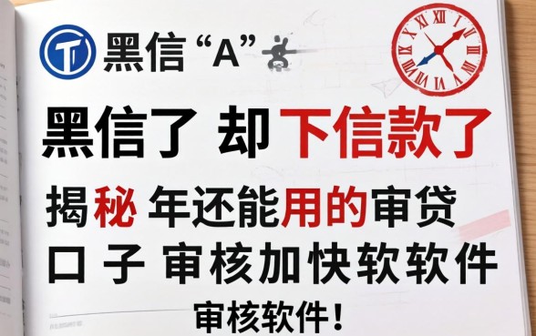 我征信黑了却下款了，揭秘2026年还能用的审贷口子审核加快软件