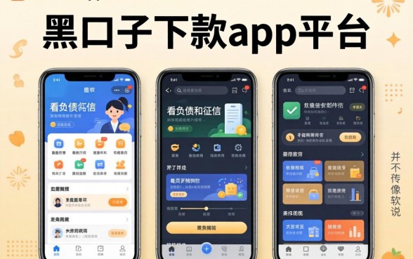 我试了几个黑口子下款app平台，发现不看负债和征信的软件并不像传说中那么美好