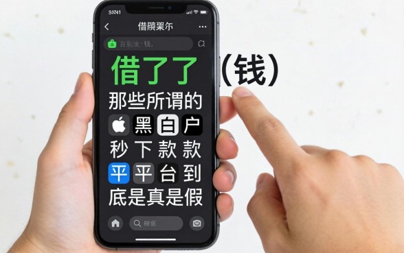 我用苹果手机借到了钱，那些所谓的黑白户秒下款平台到底是真是假