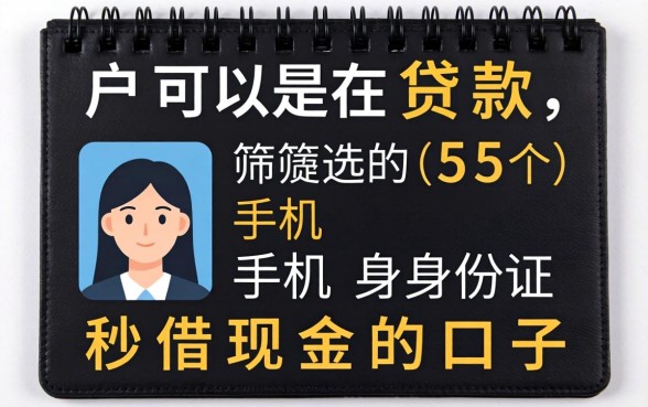 黑户可以在贷款，筛选五个手机身份证秒借现金的口子