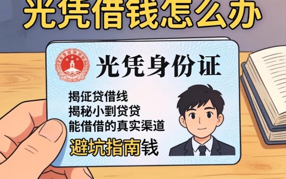 急需用钱怎么办?光凭身份证能借到钱吗?揭秘小额借贷的真实渠道与避坑指南