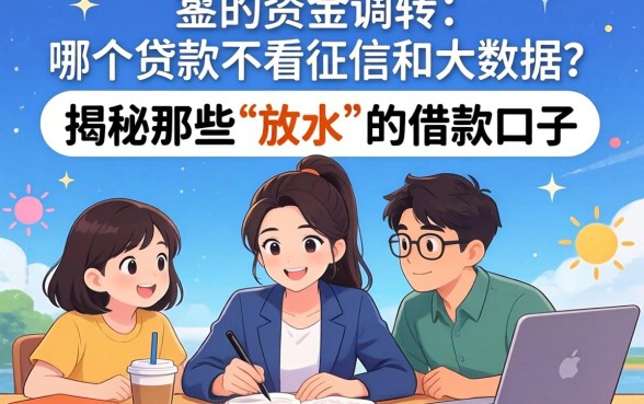 急需资金周转？哪个贷款不看征信和大数据？揭秘那些“放水”的借款口子
