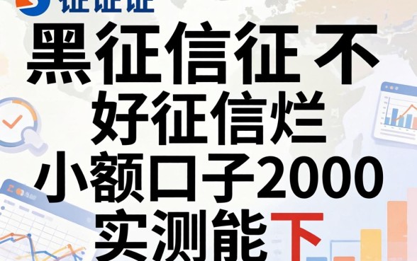 征信黑征信不好征信烂小额口子2000，这几个实测能下