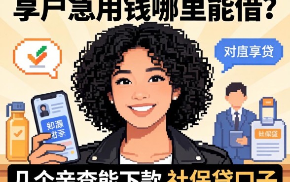 黑户急用钱哪里能借？分享几个亲测能下款的社保贷口子