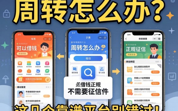 急需周转怎么办?有哪些可以借钱的正规app不需要征信的软件?这几个靠谱平台别错过!