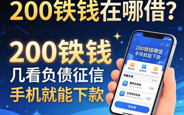 急需200块钱在哪借？分享几个不看负债和征信的平台，有手机就能下款