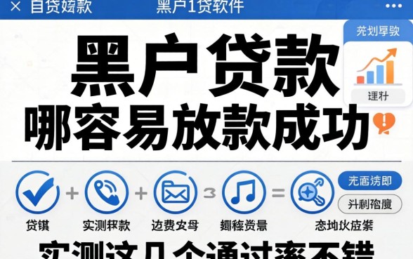 黑户贷款软件哪个容易放款成功?实测这几个通过率不错