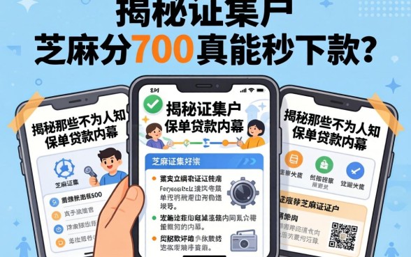 征信黑户且芝麻分700真能秒下款？揭秘那些不为人知的保单贷款内幕