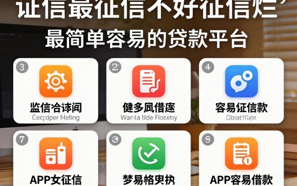 征信黑征信不好征信烂最简单容易的贷款平台，详细阐述五个APP容易借款1万块的平台