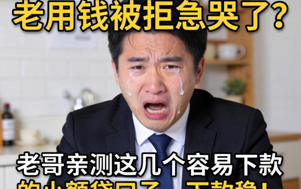 急用钱被拒急哭了？老哥亲测这几个容易下款的小额贷口子，下款稳！