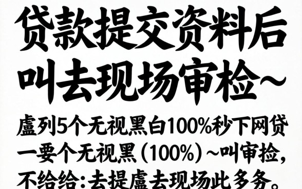 网上贷款提交资料后叫去现场审核-，胪列5个无视黑白100%秒下网贷
