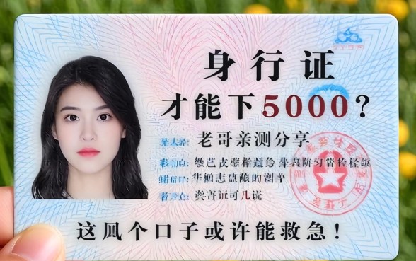 身份证就能下5000？老哥亲测分享，这几个口子或许能救急！