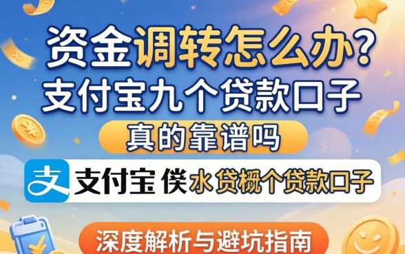 急需资金周转怎么办?支付宝九个贷款口子真的靠谱吗?深度解析与避坑指南