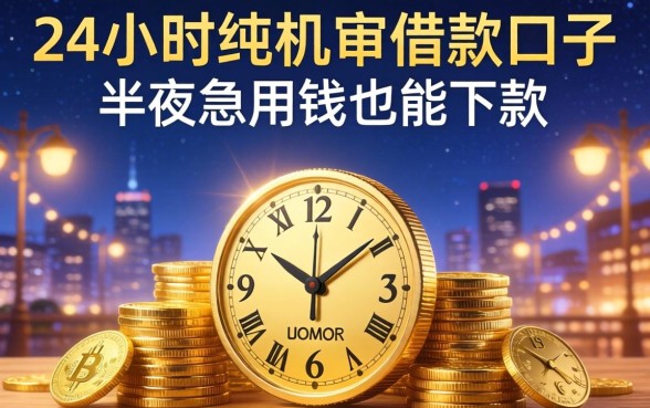 实测几个24小时纯机审借款口子，半夜急用钱也能下款