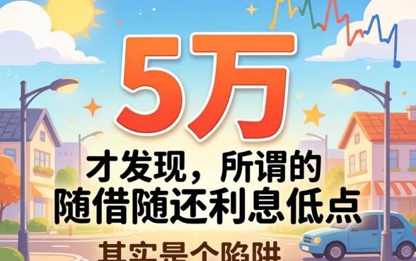 我借了5万才发现，所谓的随借随还利息低点其实是个陷阱