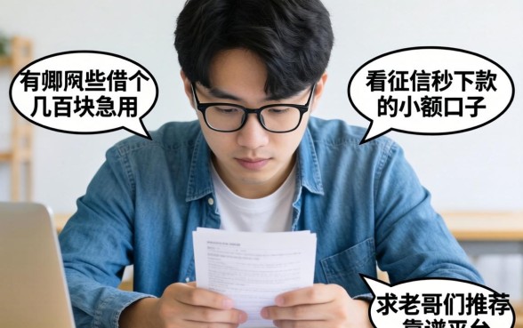 手头紧想借个几百块急用，有哪些不看征信秒下款的小额口子？求老哥们推荐靠谱平台！