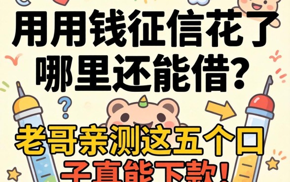 急用钱征信花了哪里还能借？老哥亲测这五个口子真能下款！