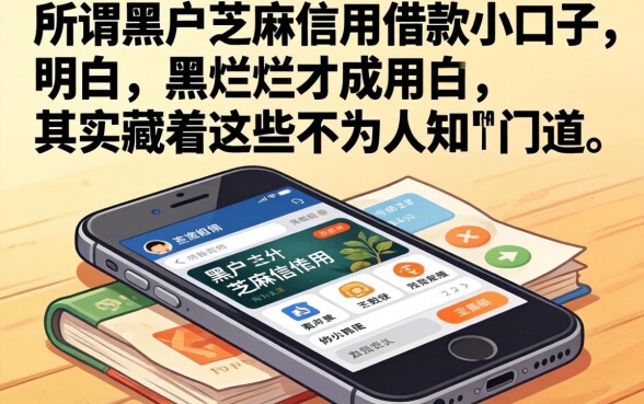 我翻烂了手机才明白,所谓黑户芝麻信用借款小口子,其实藏着这些不为人知的门道