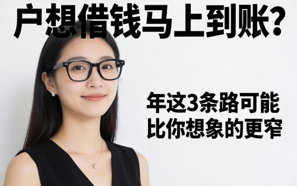 黑户想借钱马上到账？2026年这3条路可能比你想象的更窄