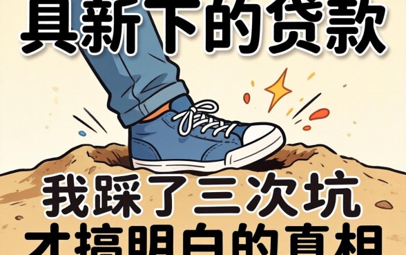 最新容易下的贷款，我踩了三次坑才搞明白的真相