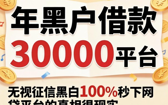 我试了2026年黑户借款30000的平台，发现无视征信黑白100%秒下网贷平台的真相很现实