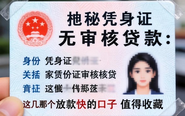 揭秘凭身份证无审核贷款:这几个放款快的口子值得收藏