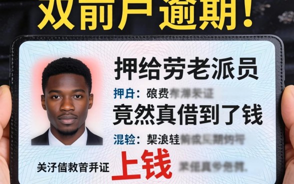 我黑户当前逾期，身份证押给劳务派遣竟然真借到了钱